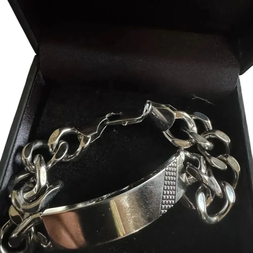 Rhona Sutton Silver Men's Chain Bracelet